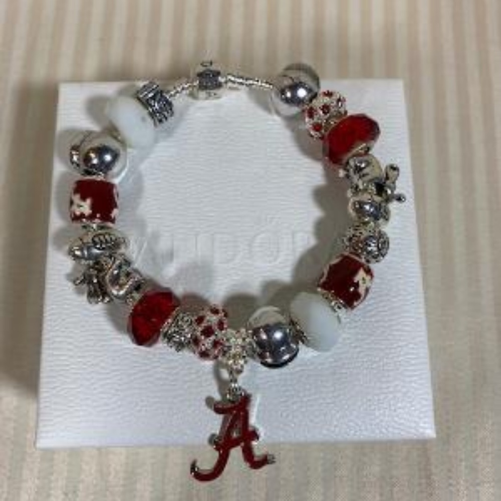 Pandora Bracelet with Alabama Crime Tide Theme